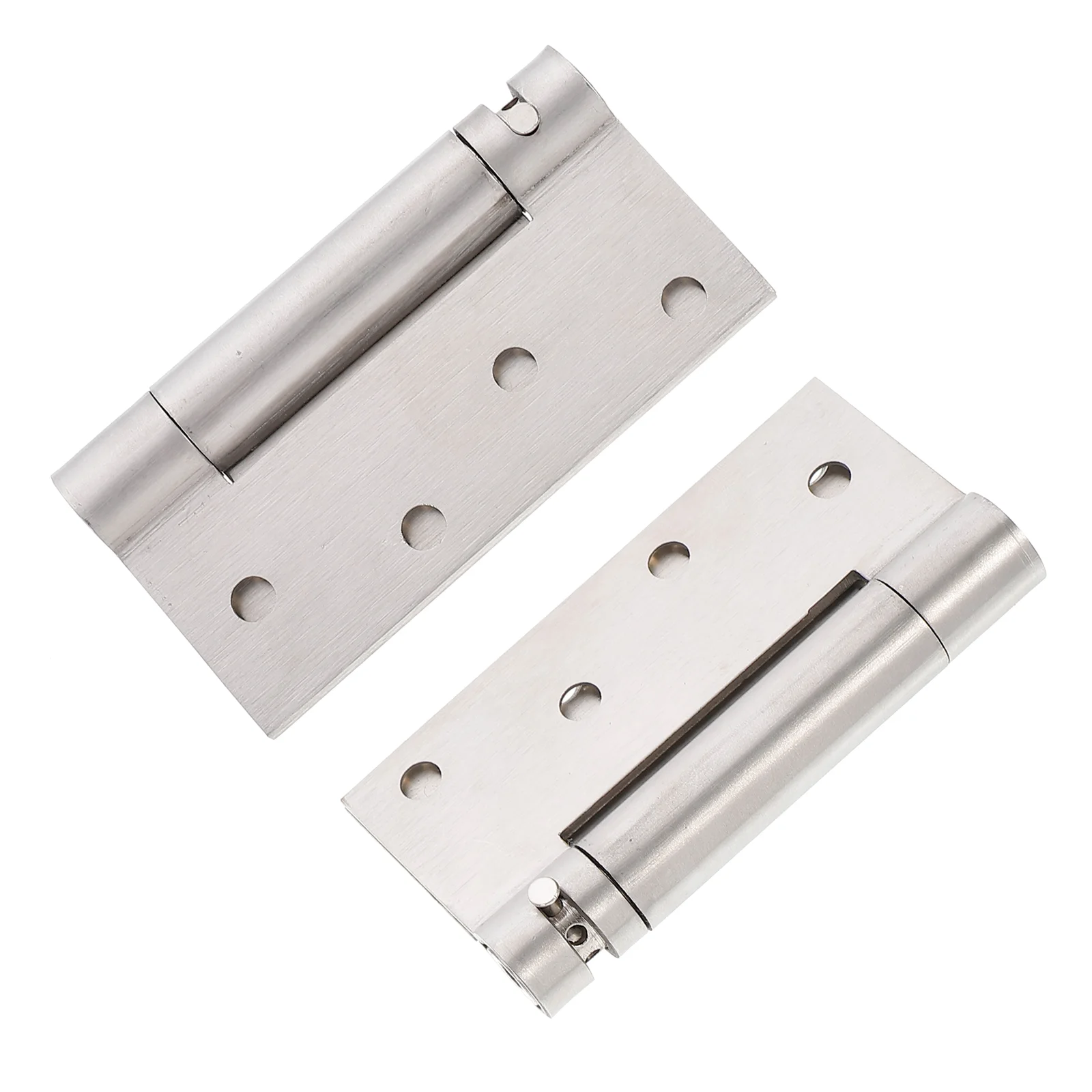 2 Pcs Single Spring Hinge Stainless Steel Heavy Duty Self Closing Adjustable Cabinet Hinges Smooth Silent Opening Closing