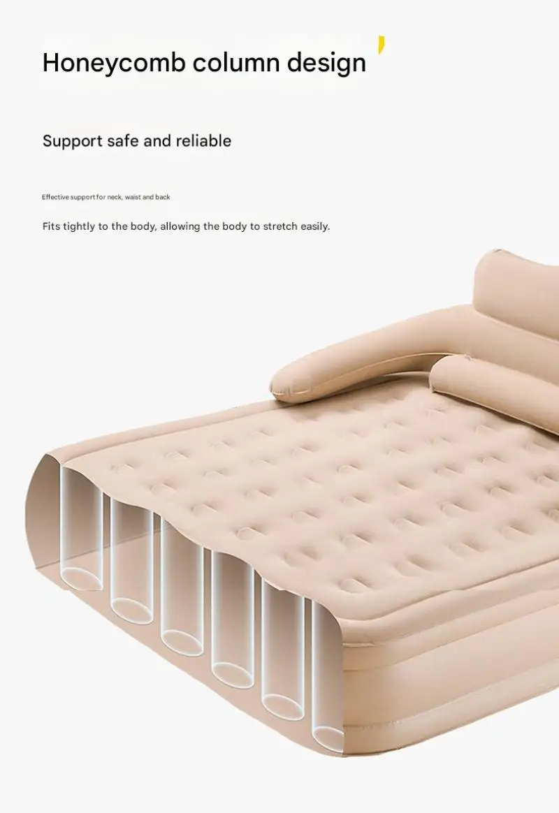 سرير قابل للطي وسادة هوائية قابلة للنفخ بلمسة واحدة سرير خيمة هوائية للنزهات والتخييم سرير هوائي مع مسند ظهر خيمة هوائية كبيرة أوتوماتيكية #5