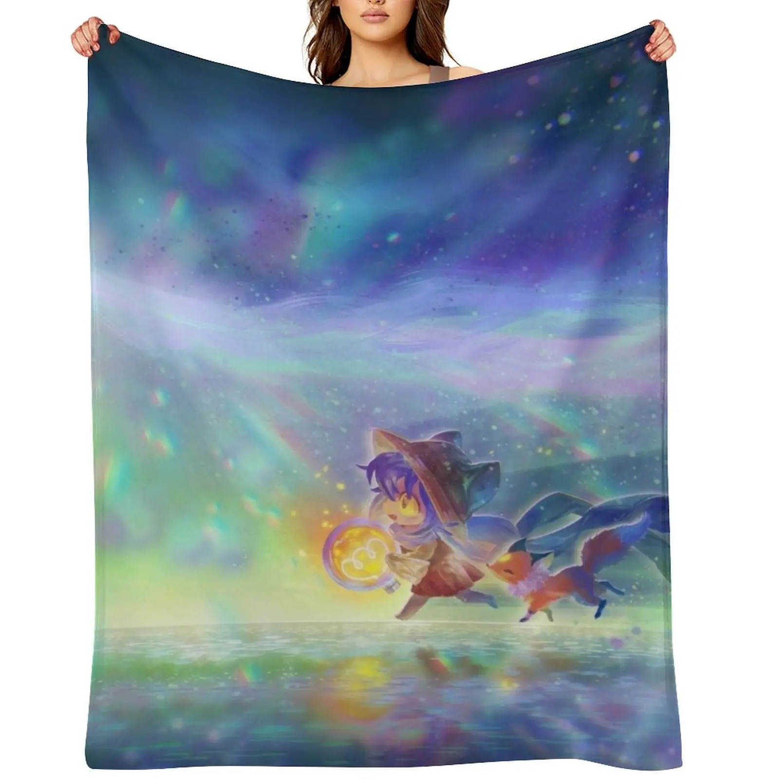 

OneShot - Niko, Rue, and you Throw Blanket Soft Big Flannel Fabric Flannel Thermal Blankets