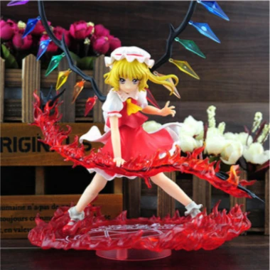 

New 25cm Anime Touhou Project 1st Flandre Scarlet Version Sweet Kawaii Girl Doll Figure Collection Room Decoration Gift Toy Kids