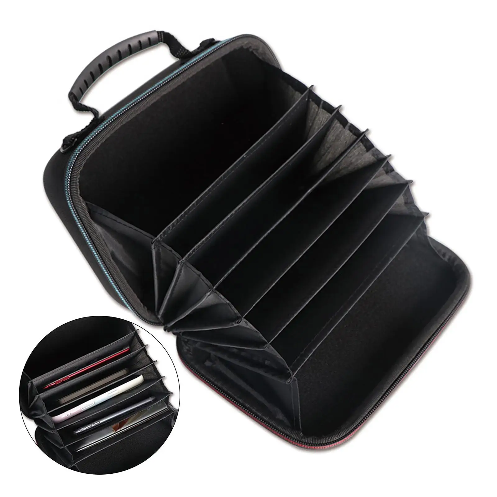 

Жесткий водонепроницаемый чехол из ЭВА с ручкой, органайзером, чехлом для переноски телефона, защитным, портативным, для путешествий на открытом воздухе