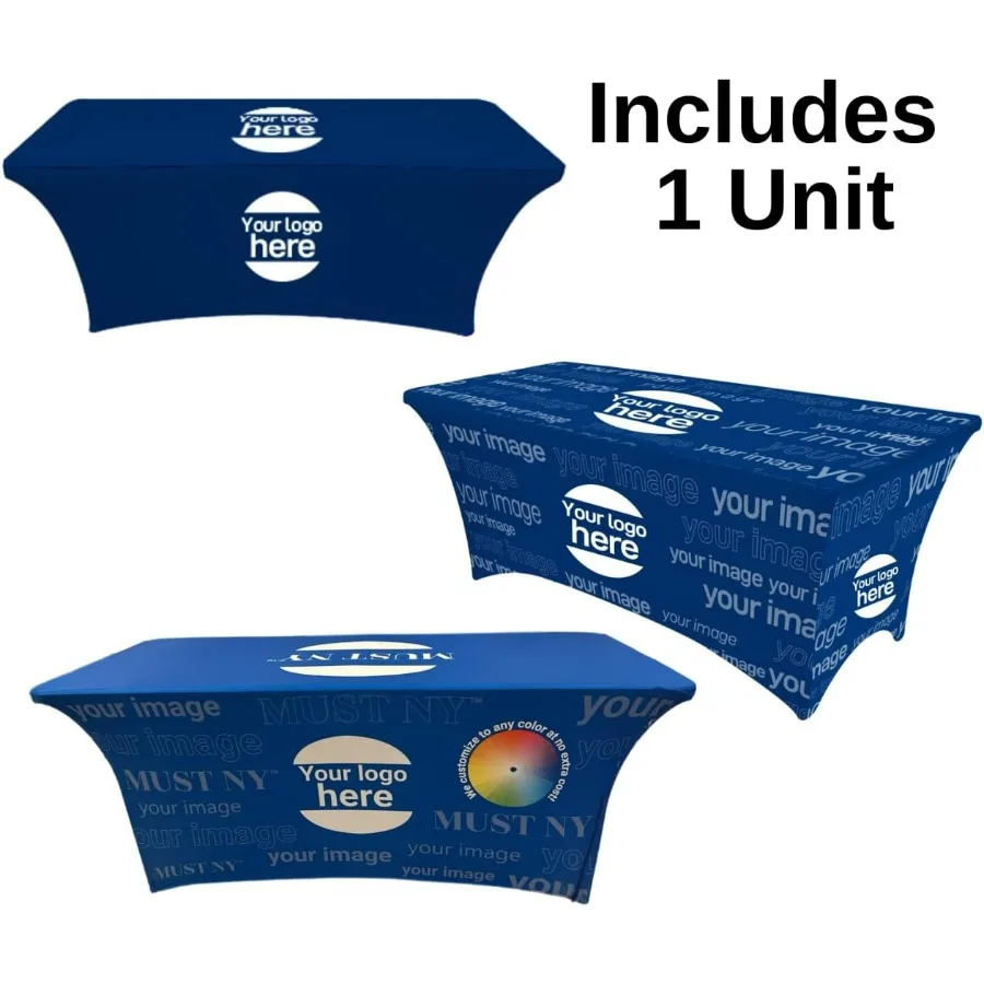 مفرش طاولة مخصص 4FT 6 FT 8 FT مفرش طاولة مفرش طاولة للمناسبات التجارية وأعياد الميلاد والزفاف والذكرى السنوية للعرض التجاري #2