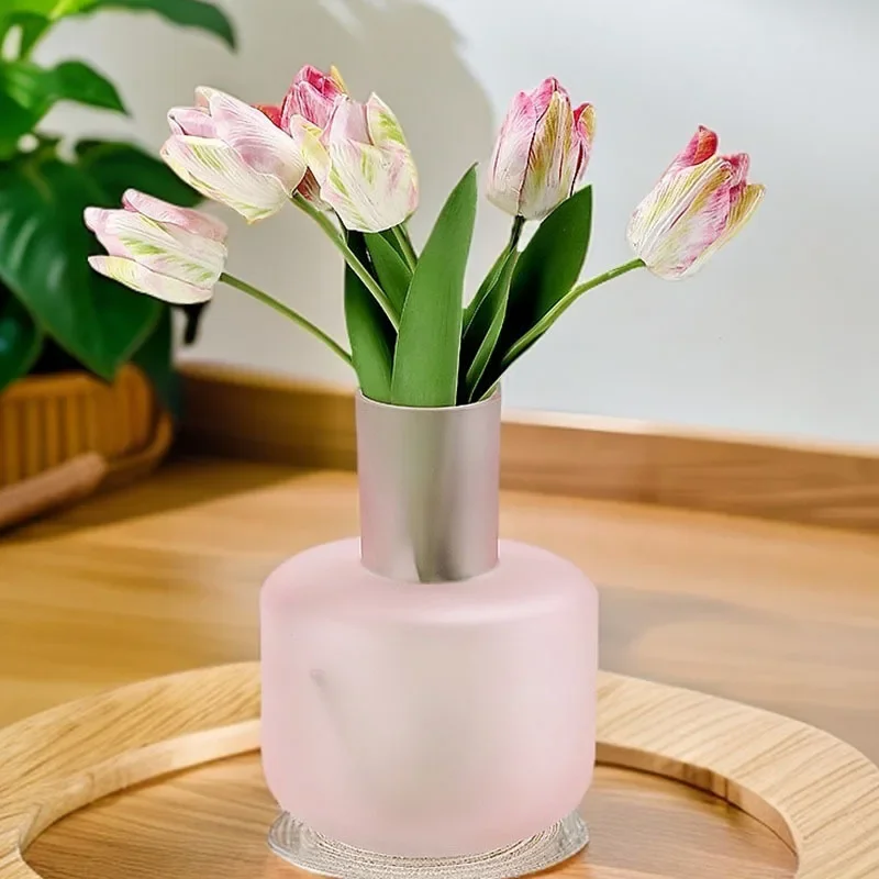 花瓶 リビングルーム フラワーアレンジメント ガラス花瓶 ins