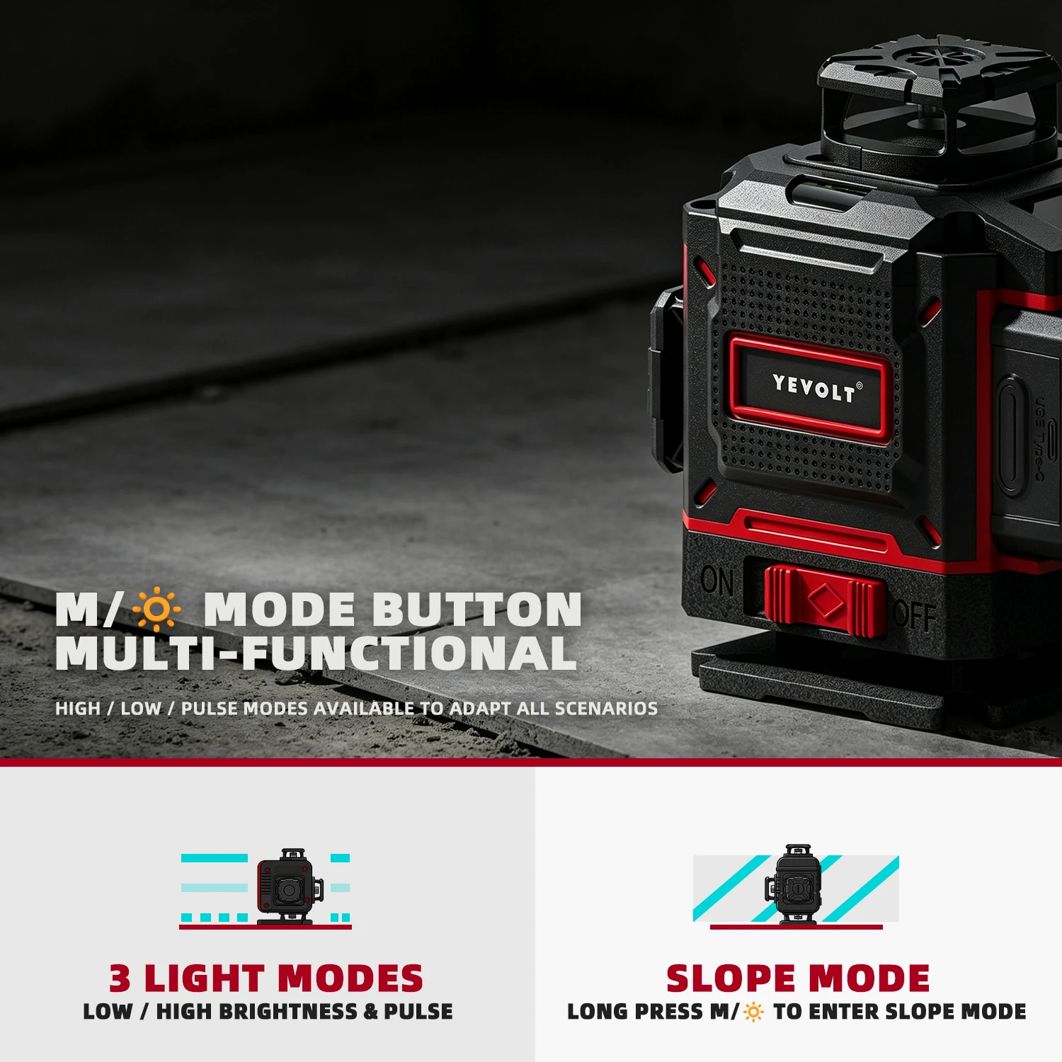 YEVOLT YVGLL4XB16 Nivel Láser  - Laser Level 16 Lines 4D Green reseña y precio