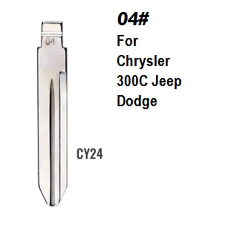 

10pcs 04# CY24 Metal Uncut Blank Flip Remote Key Blade for Keydiy KD Xhorse VVDI JMD Car Key Blanks for Chrysler Jeep Dodge