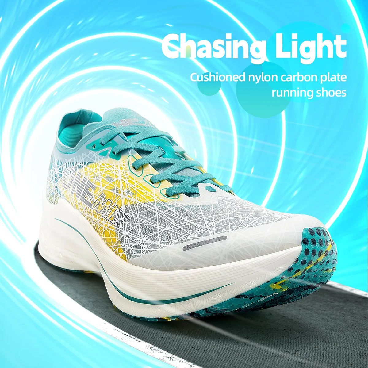 ONEMIX 2025Marathon Carbon Plate Running Shoes Shock Absorption Ultra-light Sports Shoes Rebound Technology Outdoor Men Sneakers