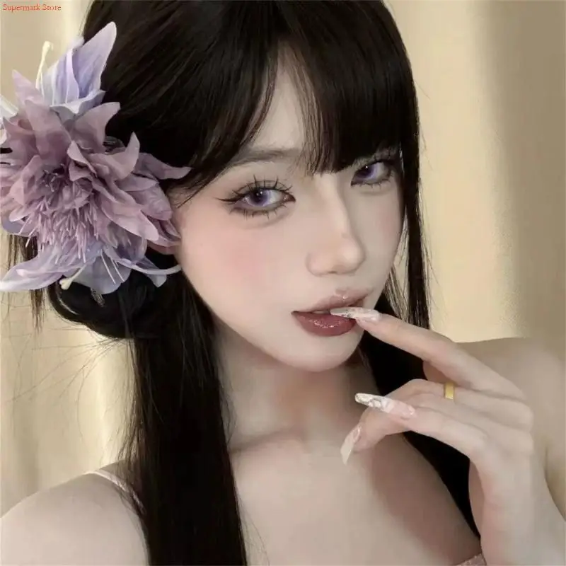 Q5WE Elegant Peony Flower Hair Clip Floral Hair Accessory for Weddings and Parties