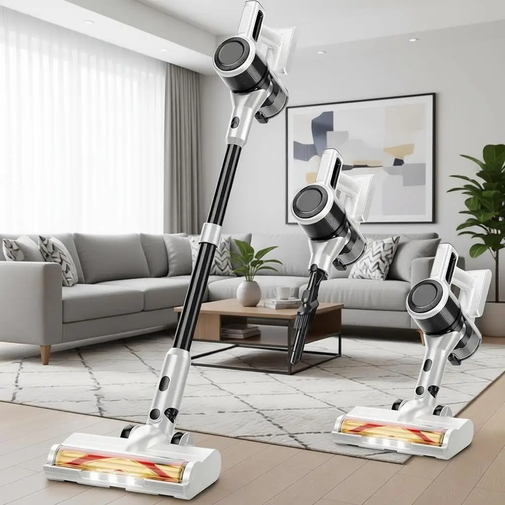 

Легкий беспроводной пылесос с аккумулятором, до 45 минут работы, 8-в-1, ручной, для полов и ковров, Pe