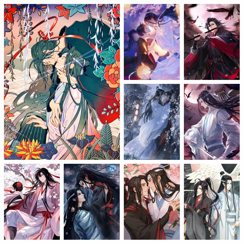 Chinese Anime Mo Dao Zu Shi AB Drills Diamond Painting The Untamed Wei Ying Lan Zhan Embroidery Cross Stitch Handwork Home Decor