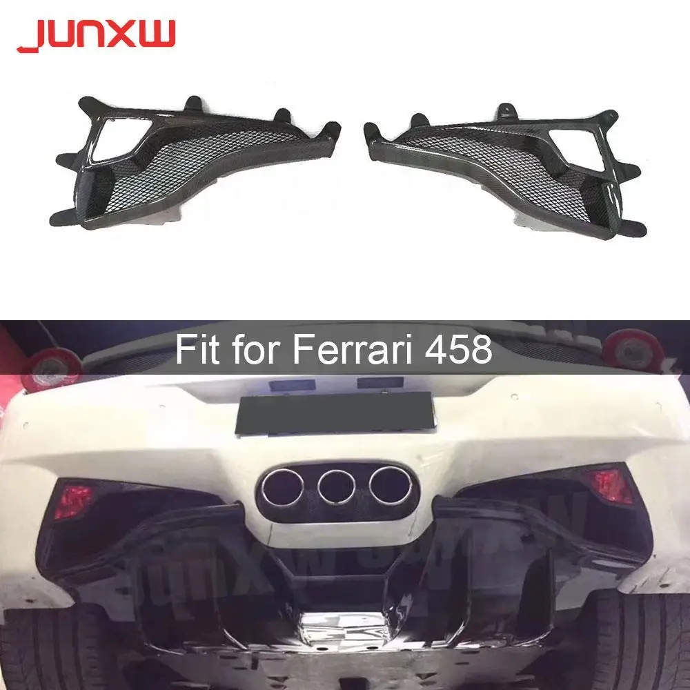 

Fit for Ferrari 458 Modified Rear Bumper Lampshade Carbon Fiber Brakes Lampshade FRP Car Styling 2Pcs / Set