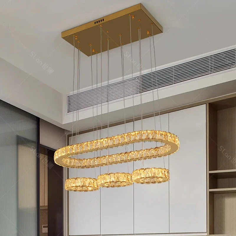 

Modern Crystal Luxury Designer Ceiling Chandelier Living Room Restaurant Bedroom Lighting Suspension Design Pendant Lamp Luster