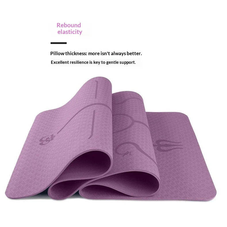 Customized Wholesale TPE Single Layer Yoga Mat 68mm Thick 720g Weight Thickened Widened Lengthened Non-slip Rectangle Matpromote