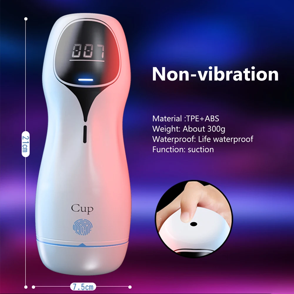 Automatic Sucking Male Masturbator Vibration Blowjob Machine Masturbation Cup Pocket Pussy Penis Pump SexToy Adult Goods for Men view 3