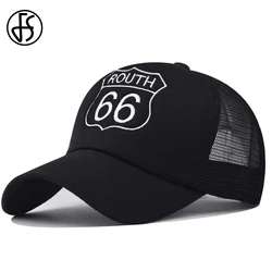 Gorra Trucker Negra FS de Verano, Gorras de Béisbol Estilo Urbano para Hombre y Mujer, Gorras de Malla Elegantes con Cierre a Presión, Gorra Hip Hop, Gorra Masculina 2026