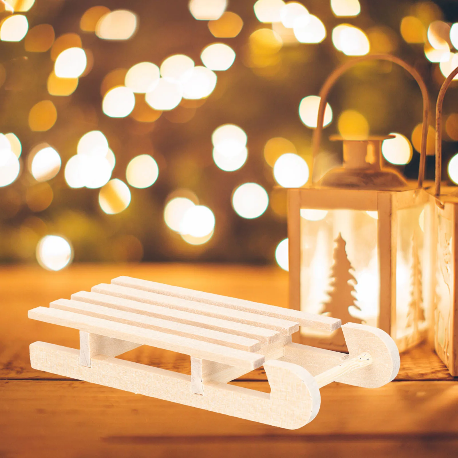 

3Pcs Wooden Sleigh Crafts Miniature Unfinished Wood Sled Decoration Xmas Desktop Ornament Home Decor Unfinished Wood Sleigh