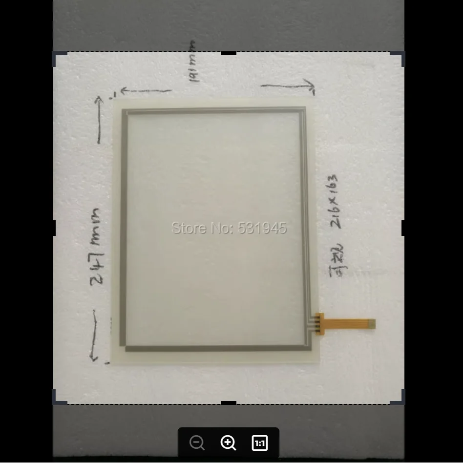 zhiyusun-タッチセンサー-247-191-121-インチ-4-ライン変更-8-ライン抵抗膜タッチスクリーン-247-ミリメートル-191-ミリメートル産業アプリケーション