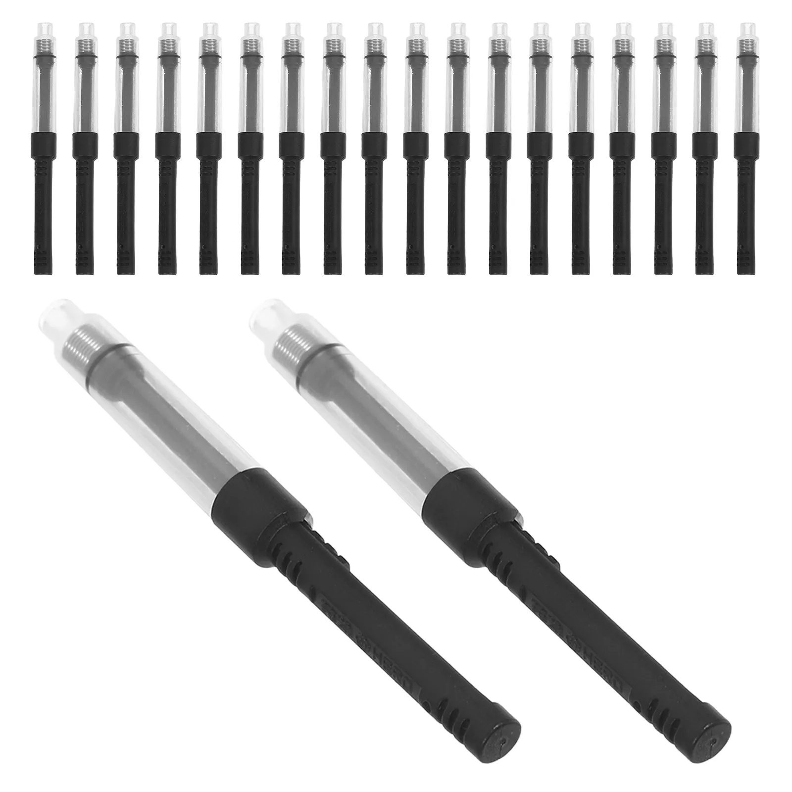 

20Pcs Plastic Fountain Pen Ink Converter Universal Refillable Push Pull Leakproof Ink Absorber Filling Tool for School Travel