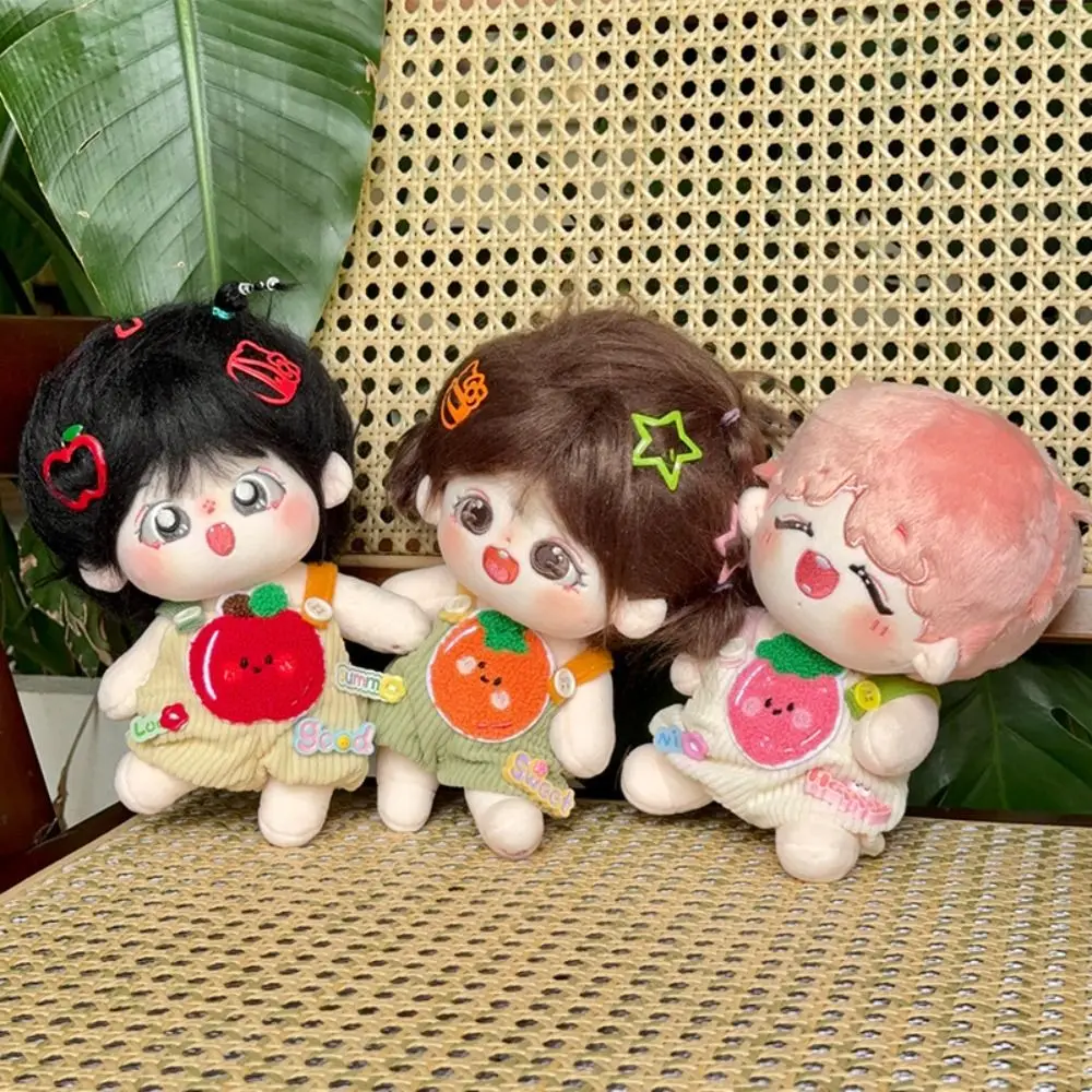 20cm Doll Clothes Toy Peach Fruit Pattern Cotton Doll Clothes Orange Suspender Pants No Attributes Dolls Clothes