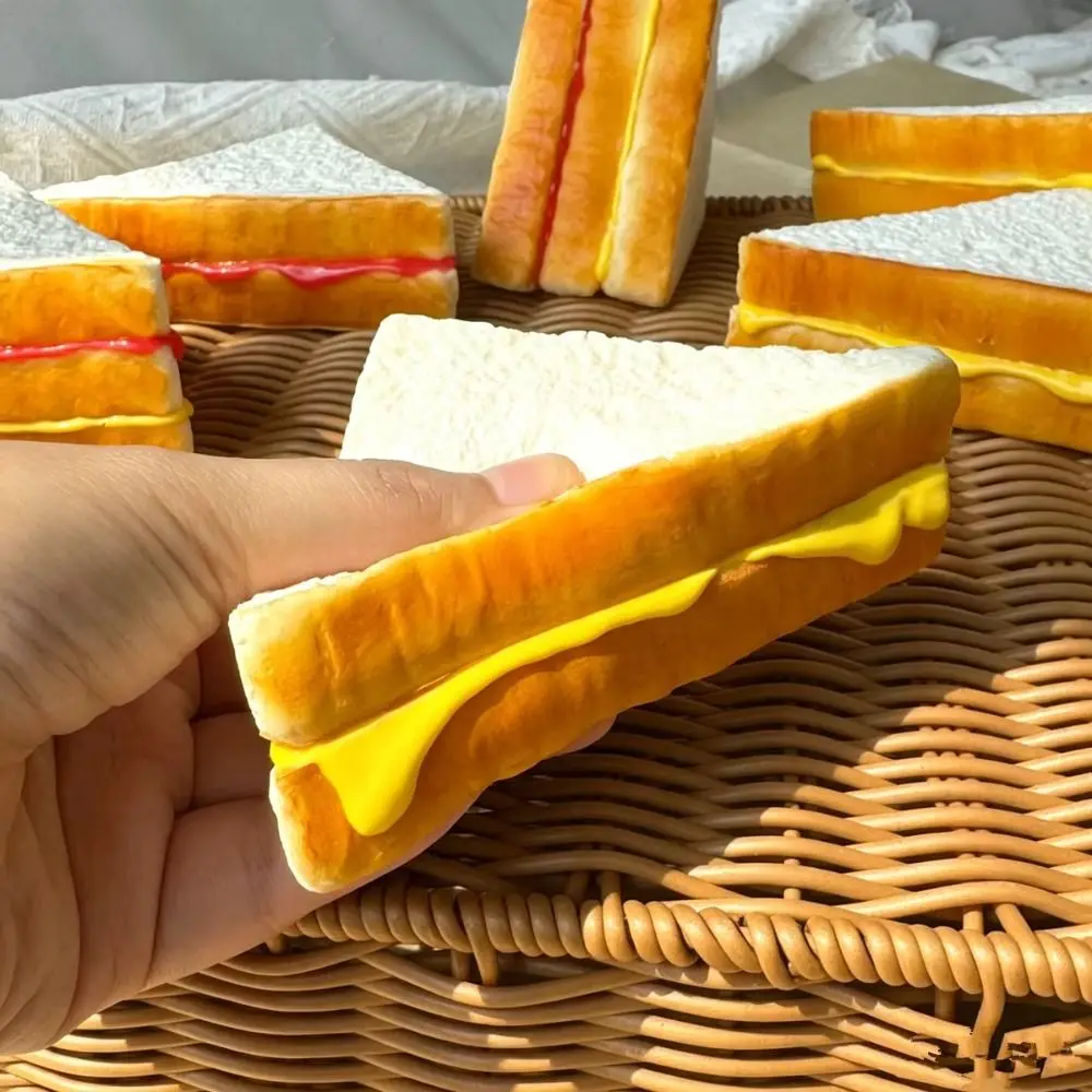 Prank Decoration Simulation Sandwich Squishy Realistic Slow Rising Sandwich Squeeze Soft Elastic Sensory Fidget Bread
