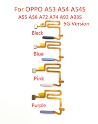 1pcs Fingerprint Sensor Flex Cable For OPPO A53 A54 A54S A55 A56 For OPPO A72 A74 A93 A93S 5G Version Touch ID Replace Part