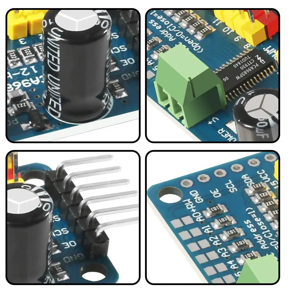 Compatible with Arduino PCA9685 16 way module PWM/servo drive board IIC