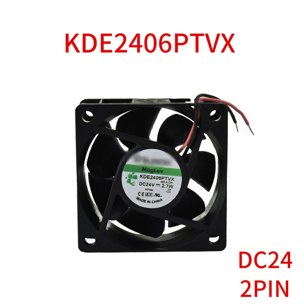 For Sunon Inverter Server Cooler Inverter 24V 2.7W 2Pin 60*60*25mm 5200RPM Cooling Fan KDE2406PTVX MS.A.GN