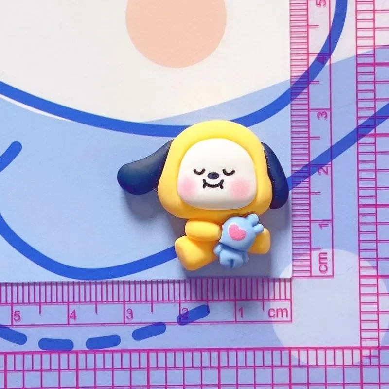 New BT21 Cooky Hole DIY Creative Accessories Cartoon Cute Shooky Mang Chimmy Shoe Buckle 3D Shoe Flower Decoration Removable view 3