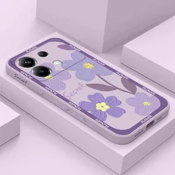 Purple Flower Phone Case For Xiaomi Poco F8 F7 X7 X6 M5 M5S F5 X5 F4 X4 M4 F3 M3 X3 F2 Pro X2 4G 5G GT NFC Silicone Cover