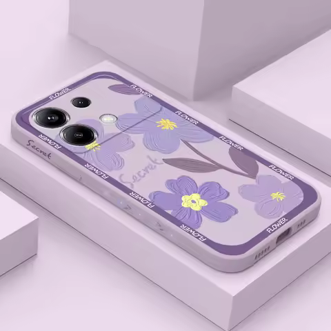 Purple Flower Phone Case For Xiaomi Poco F8 F7 X7 X6 M5 M5S F5 X5 F4 X4 M4 F3 M3 X3 F2 Pro X2 4G 5G GT NFC Silicone Cover