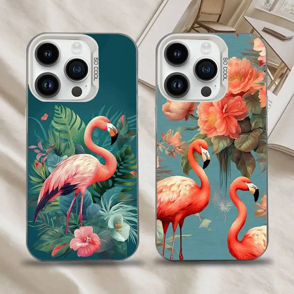 

Pink Red Flamingo Phone Case For iPhone 16,15,14,13,12,11,Mini,Pro,SE,MAX White Matte Shockproof Cover