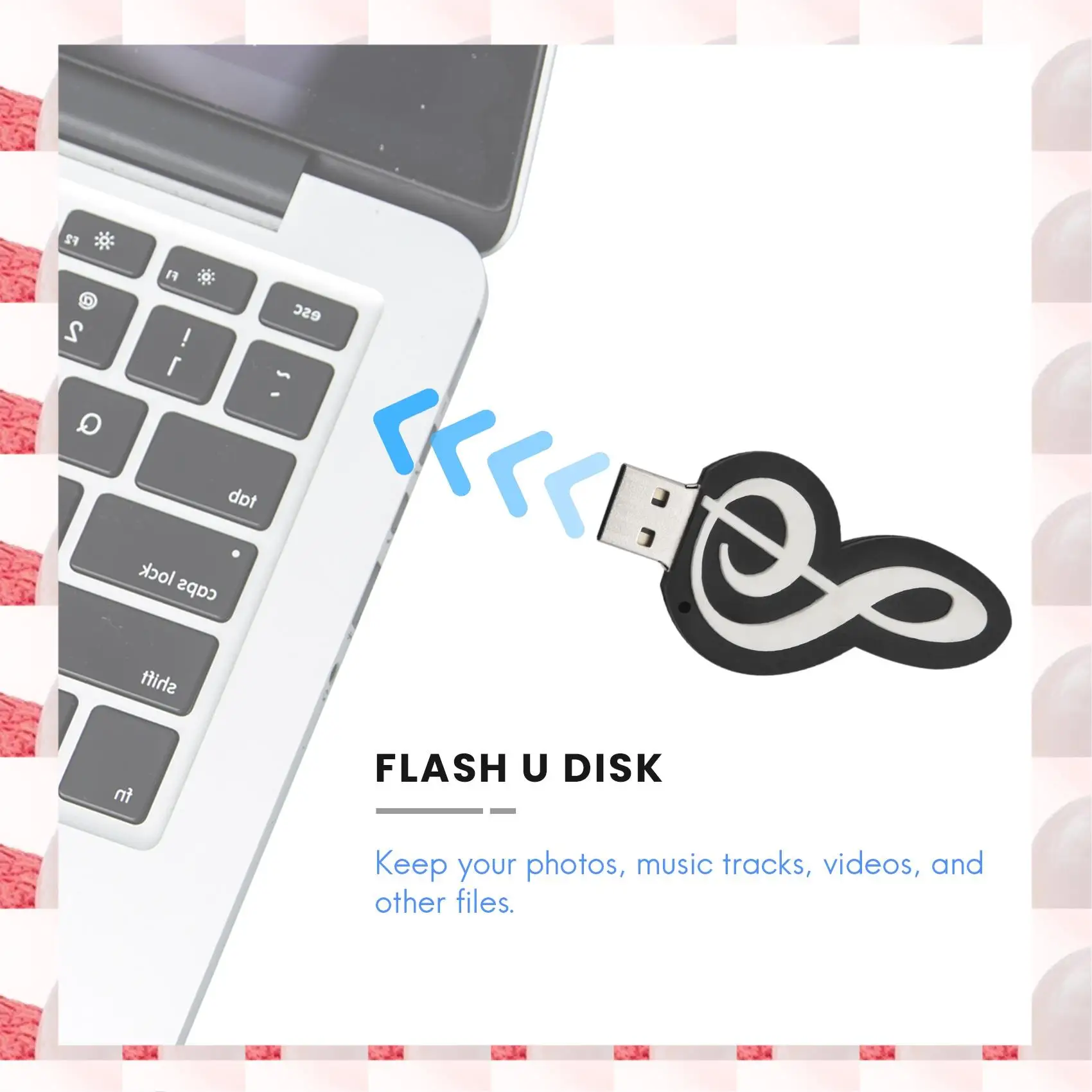 

ABGN USB 2.0 Stick Cute Cartoon Memory Stick Music Notes Symbol USB 2.0 Memory External USB Flash Drive Memory Stick 16GB