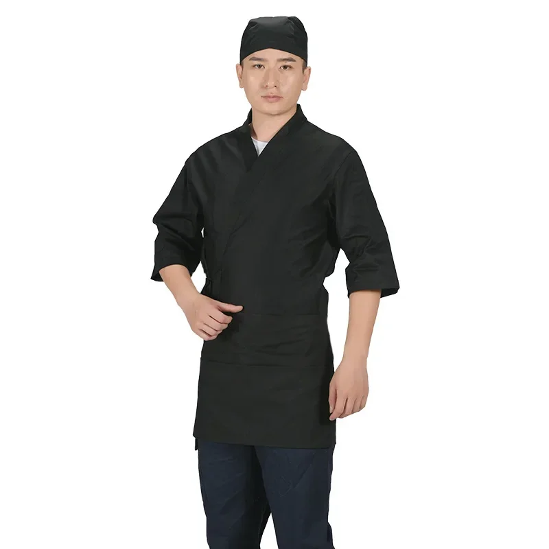 JEMMA LEONG-Quimono de Cozinha Japonesa, Restaurante Sushi, Uniforme de Chef Izakaya Feminino e Masculino, Garçonete e Garçom