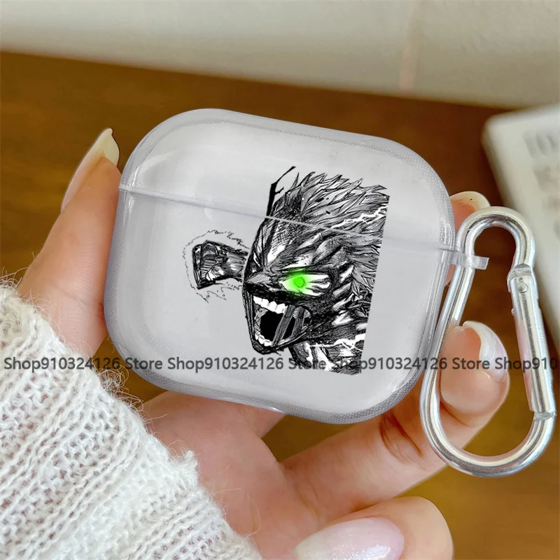 اليابان أنيمي واحد لكمة M-Man غارو شفافة حقيبة سماعة الاذن ل Airpods Pro3 2025 لينة واضحة غطاء ل Airpods 4 للصدمات