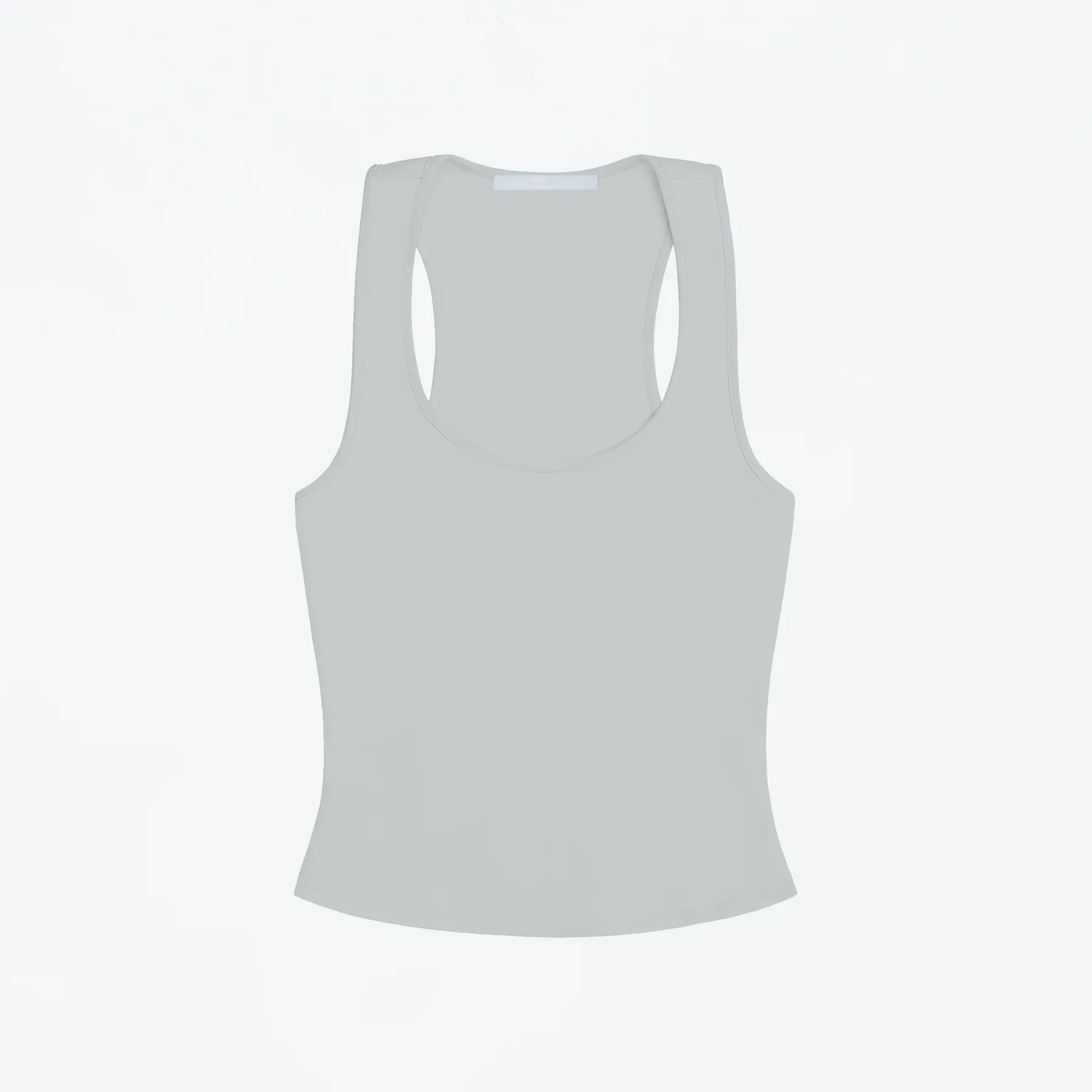 Tank Top with Wide Shoulder Straps for All Seasons, Racerback Sports Vest, Everyday Sports Innerwear, High-Elastic Solid Color Slim-Fit Top, Multi-Color Basic Casual Tank Top image 3