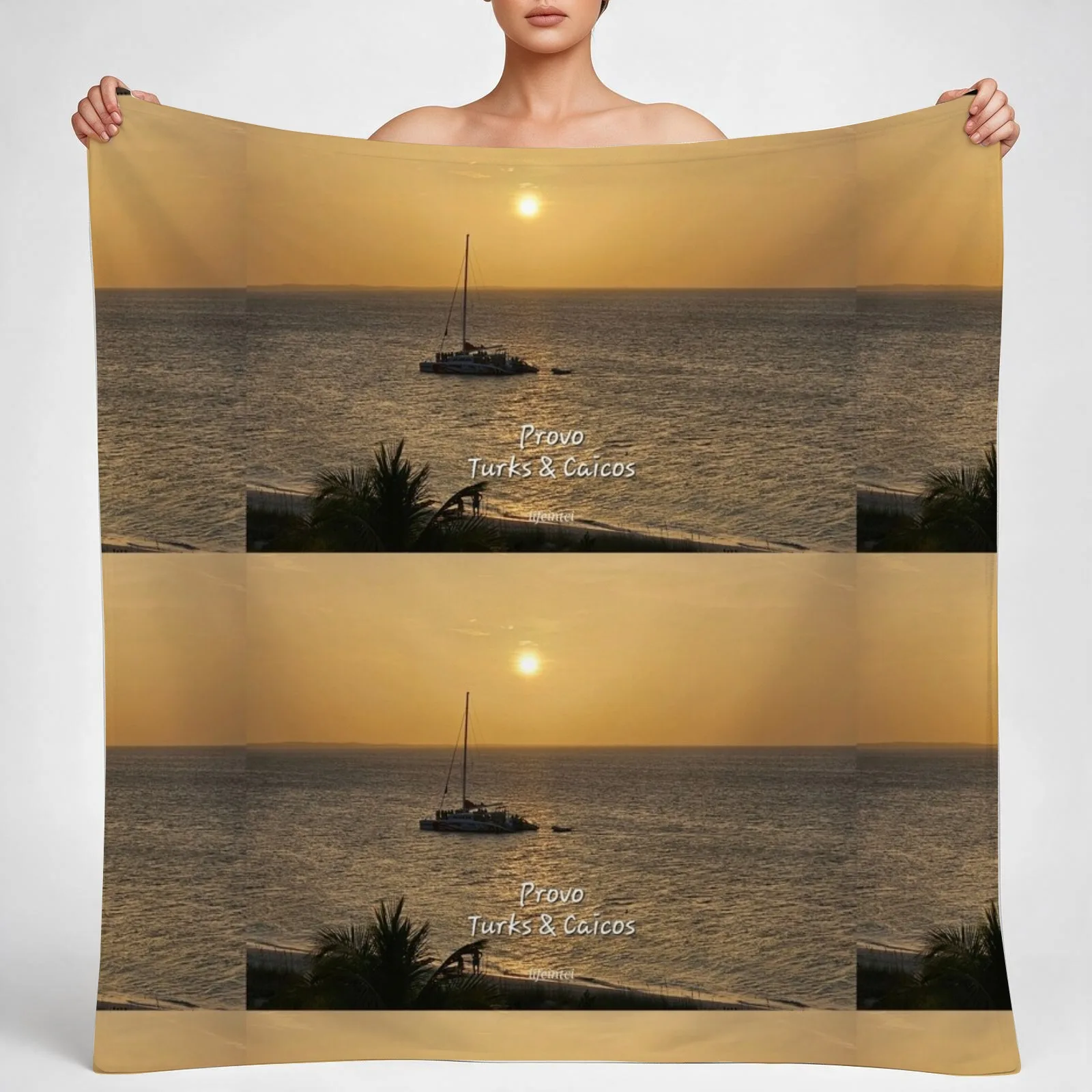 Sailing Into the Sunset Throw Blanket couch cozy soft plush fuzzy picnic outdoor blanket