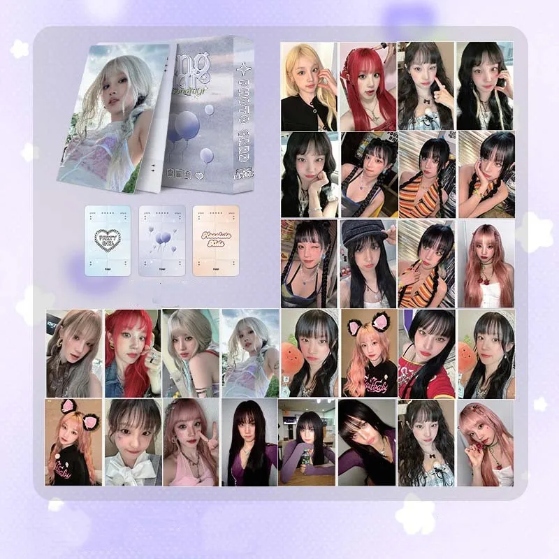 55 Stks/set Kpop (G)I-DLE Hd Fotocards Dubbele Zijden Afdrukken Lomo Kaarten Yuqi Persoonlijke Hoge Kwaliteit Doos Ansichtkaart Fans Collectie