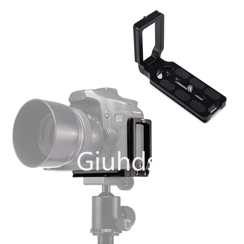 Universal Camera L Bracket Quick Release L-shaped Plate 1/4 Inch Screw Vertical Video Compatible For Nikon Canon Sony Fuji