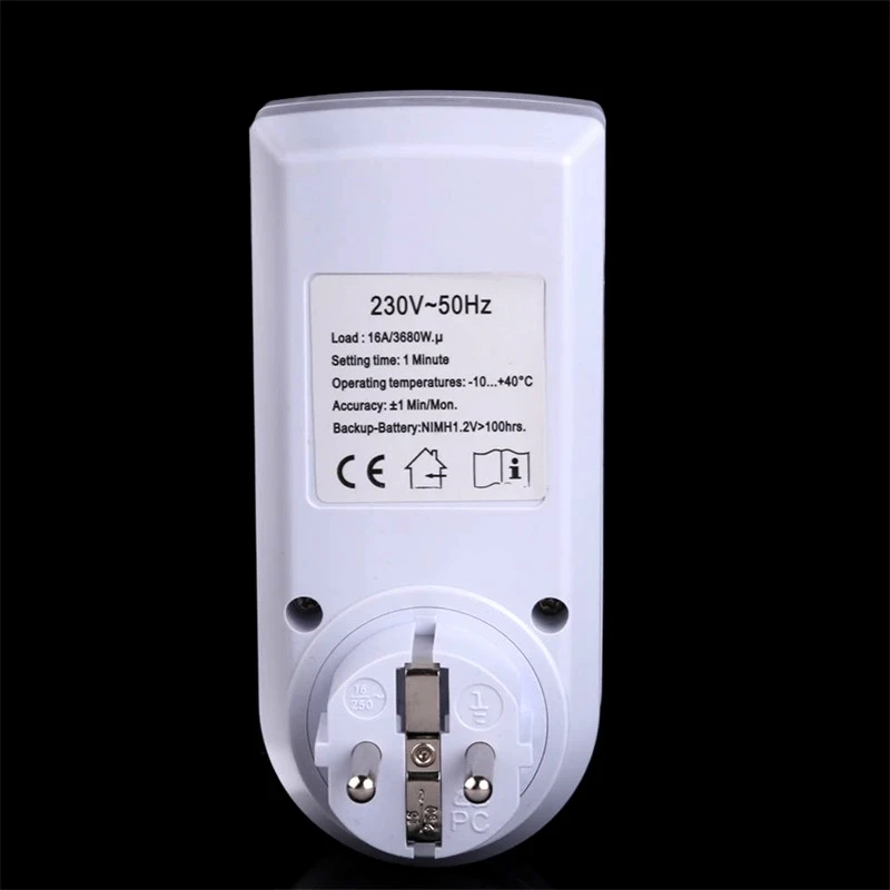 Electronic Digital Timer Switch EU Plug Kitchen Outlet 230V 110V 7 Day 12/24 Hour Programmable Timing smart power Socket Manual