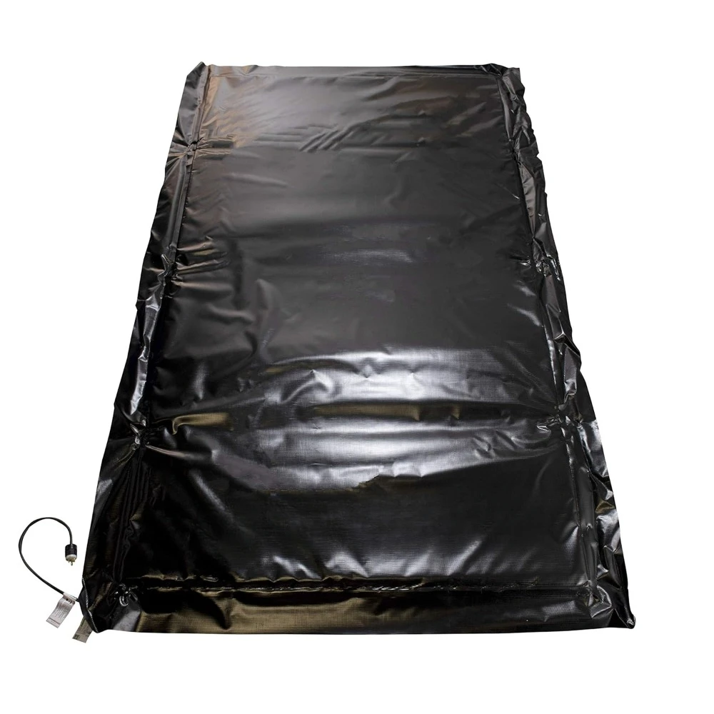 High Watt Density Ground Thawing Blanket - Epoxy Curing Blanket - 3' x 4' Heated Dimensions, 4' x 5' Finished Dimensions, Black