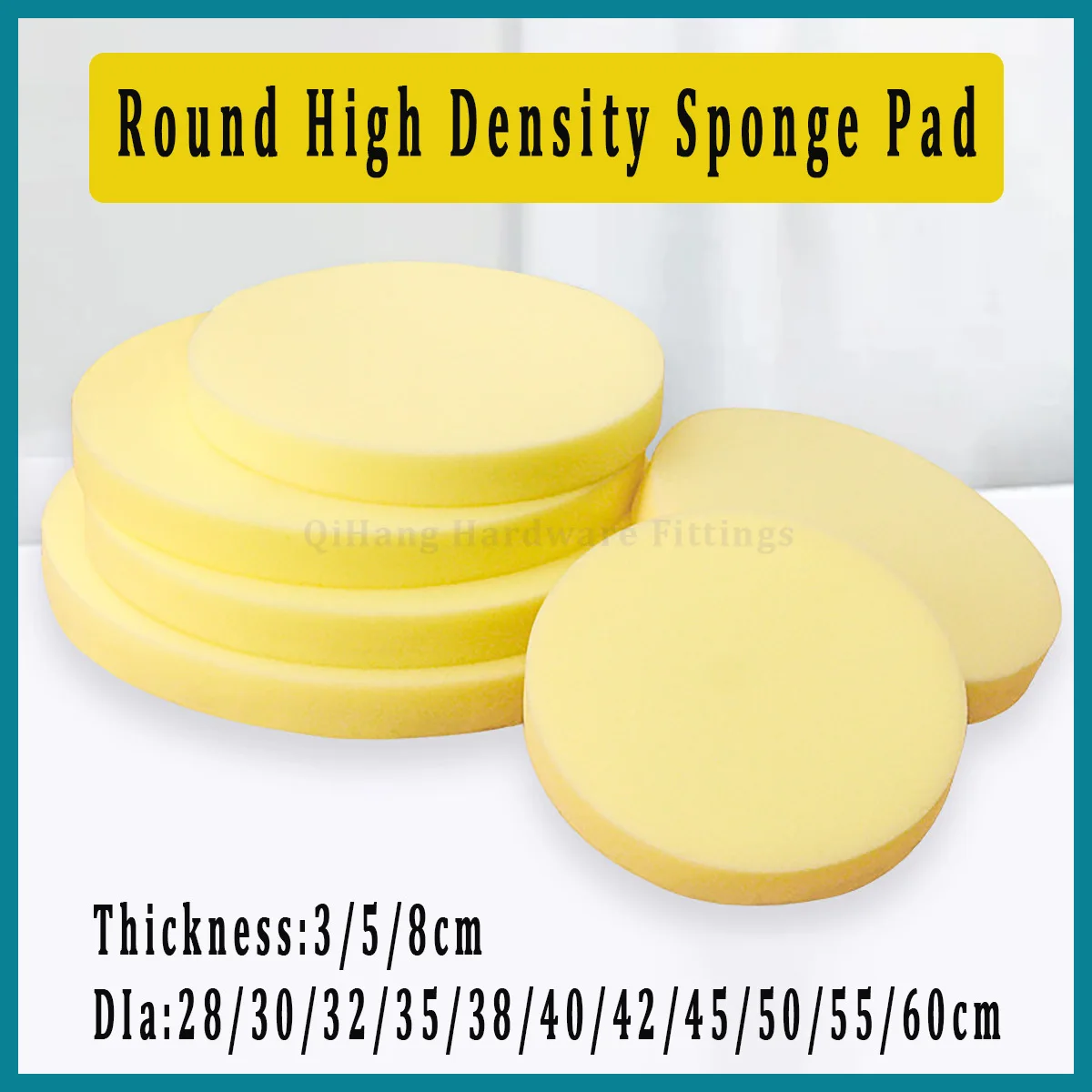 Round High Density Sponge Pad, Thick Stool Cushion Insert