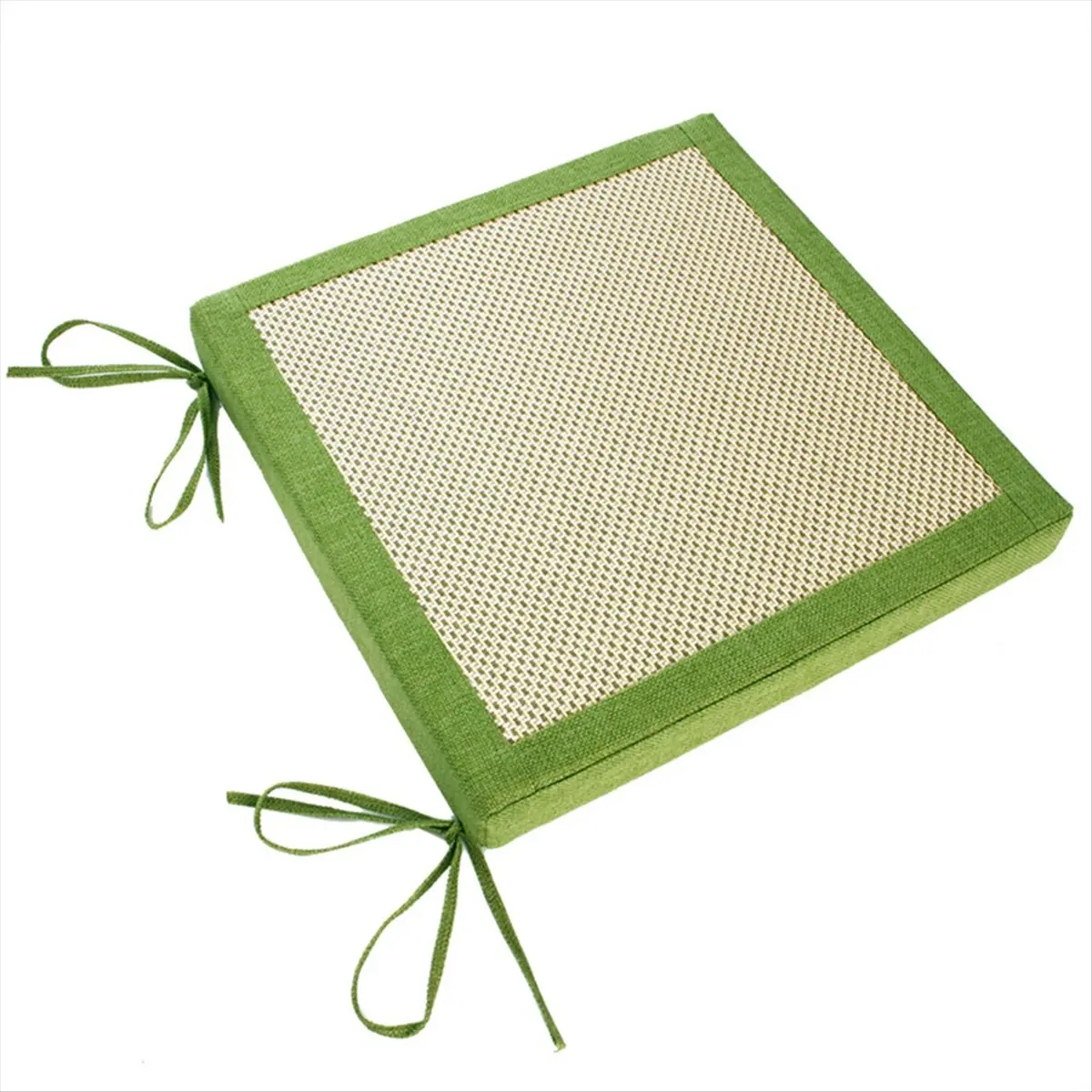 Okay Seat Cushion Chair Cushion Dining Chair Seat Cushion Children'S High Butt Cushion Student Stool Cushion Grid Green