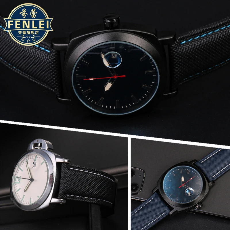 Ремешок из нейлона и углеродного волокна для наручных часов Panerai 441 Luminor PAM1661, водонепроницаемый ремешок для наручных часов из натуральной кожи