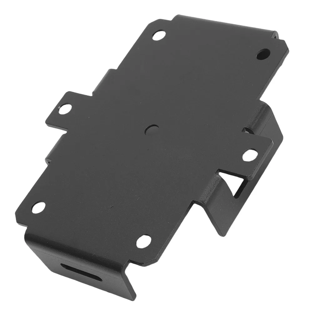 Aluminum Small Battery Tray​ ​Black ​Adjustable ​Battery Mount​ Hold Down Strap​ ​Batteries Mounting Tray