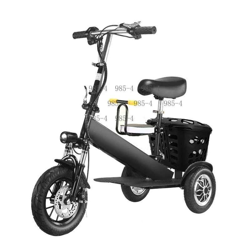 Folding Electric Tricycle Scooter, Lightweight Lithium Battery Model for Adults Kids Pickup and Drop-off