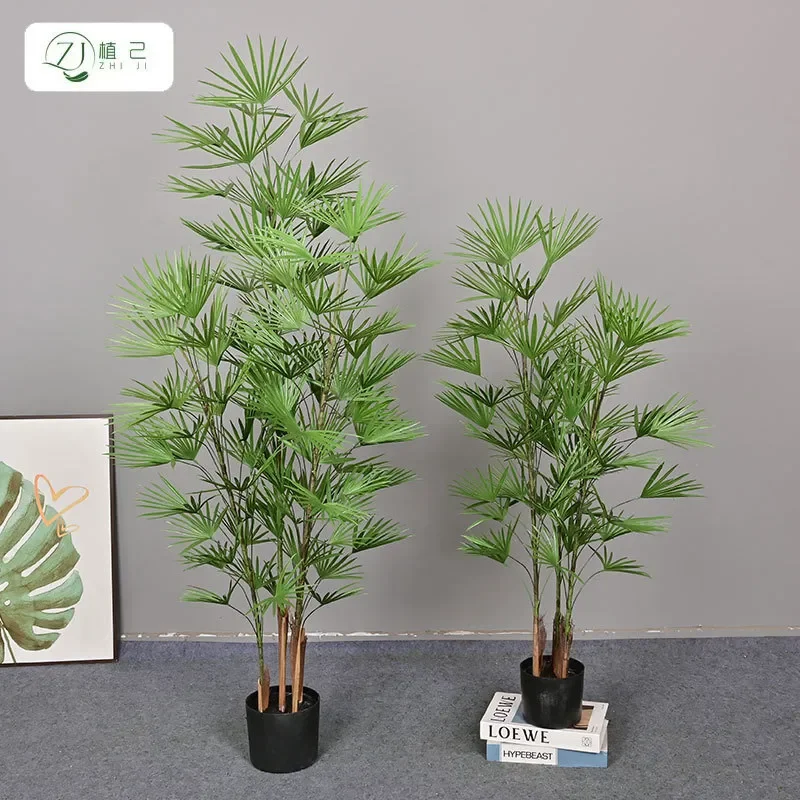 Anyway Green Plants Jinshan Brown Floor to Ceiling Potted Fake Trees Indoor Home Decoration Plant Landscaping Ornaments