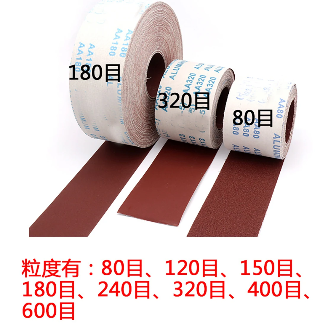 1 Meter 100mm Wide Hand Torn Sandpaper Roll 80 120 150 180 240 320 400 600 Grits  Metal Glass Woodworking Sandpaper Dry Grinding