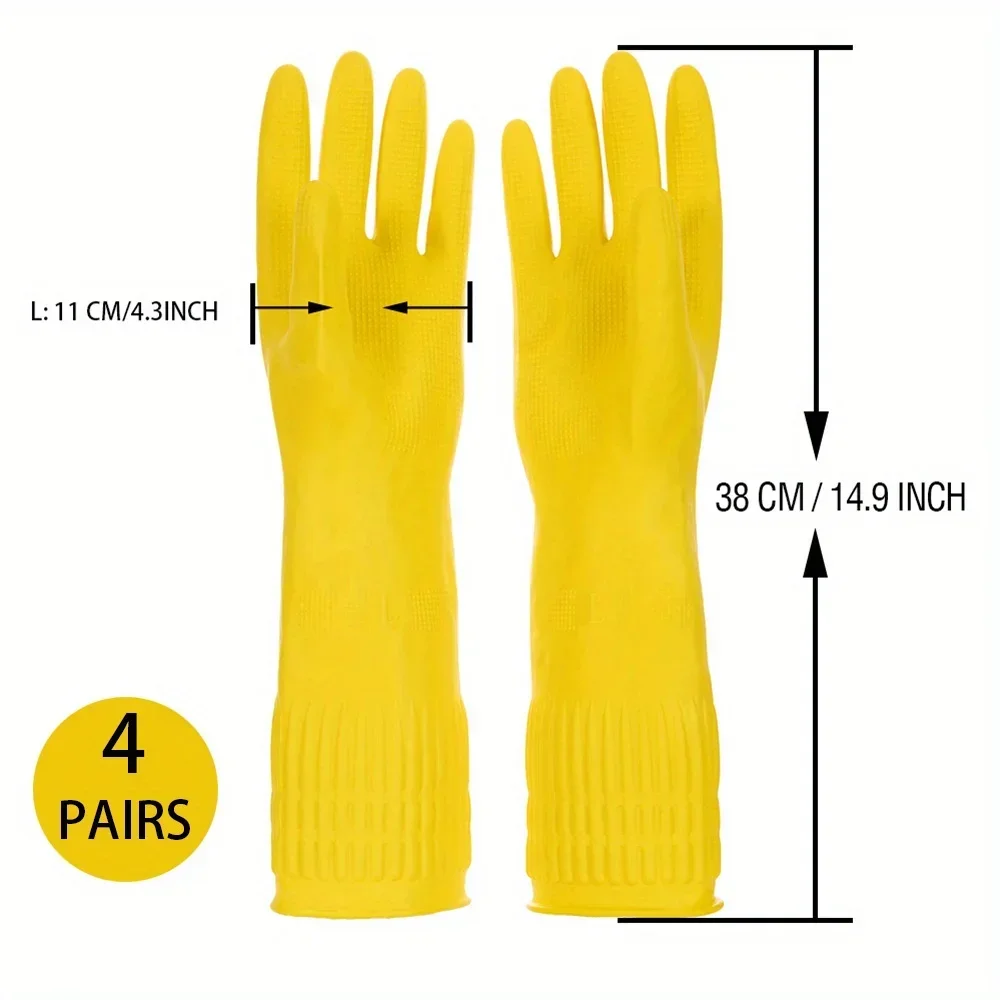 5/10pc Premium Household Cleaning Gloves Chemical Resistant Latex Free Non-Slip for Dishwashing Gardening Painting Cleaning