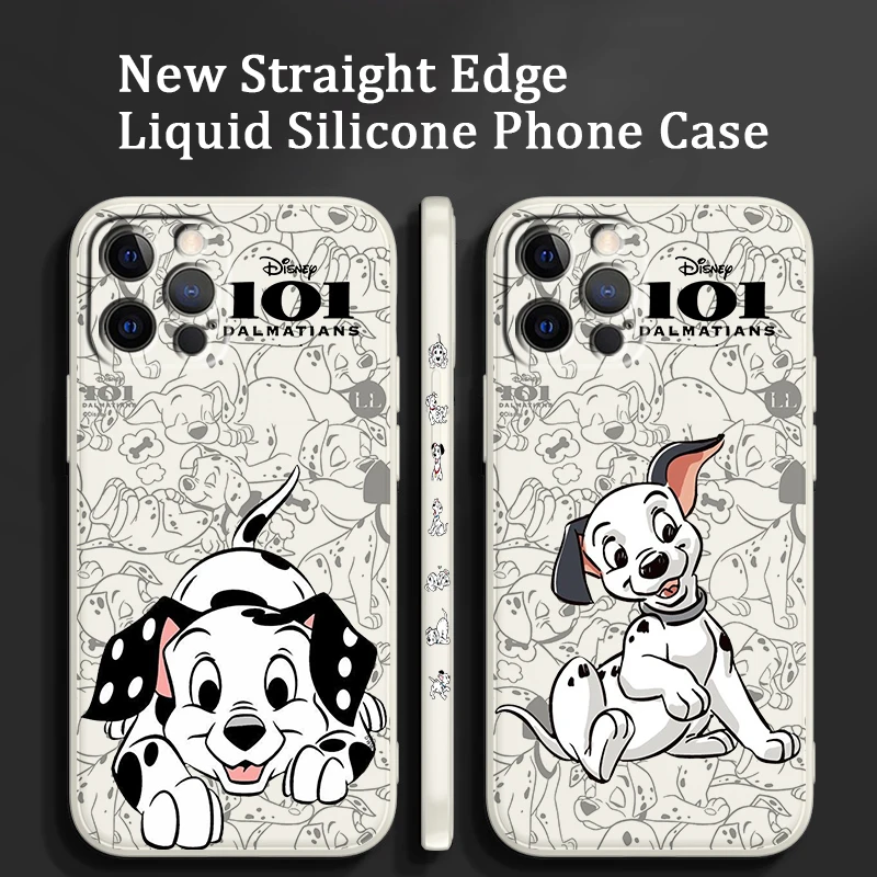 Pongo 101 Dalmatians Cartoon Liquid Left Rope Phone Case For Apple iPhone 15 14 13 12 Mini 11 Pro XS MAX XR X 8 7 6 Plus Cover