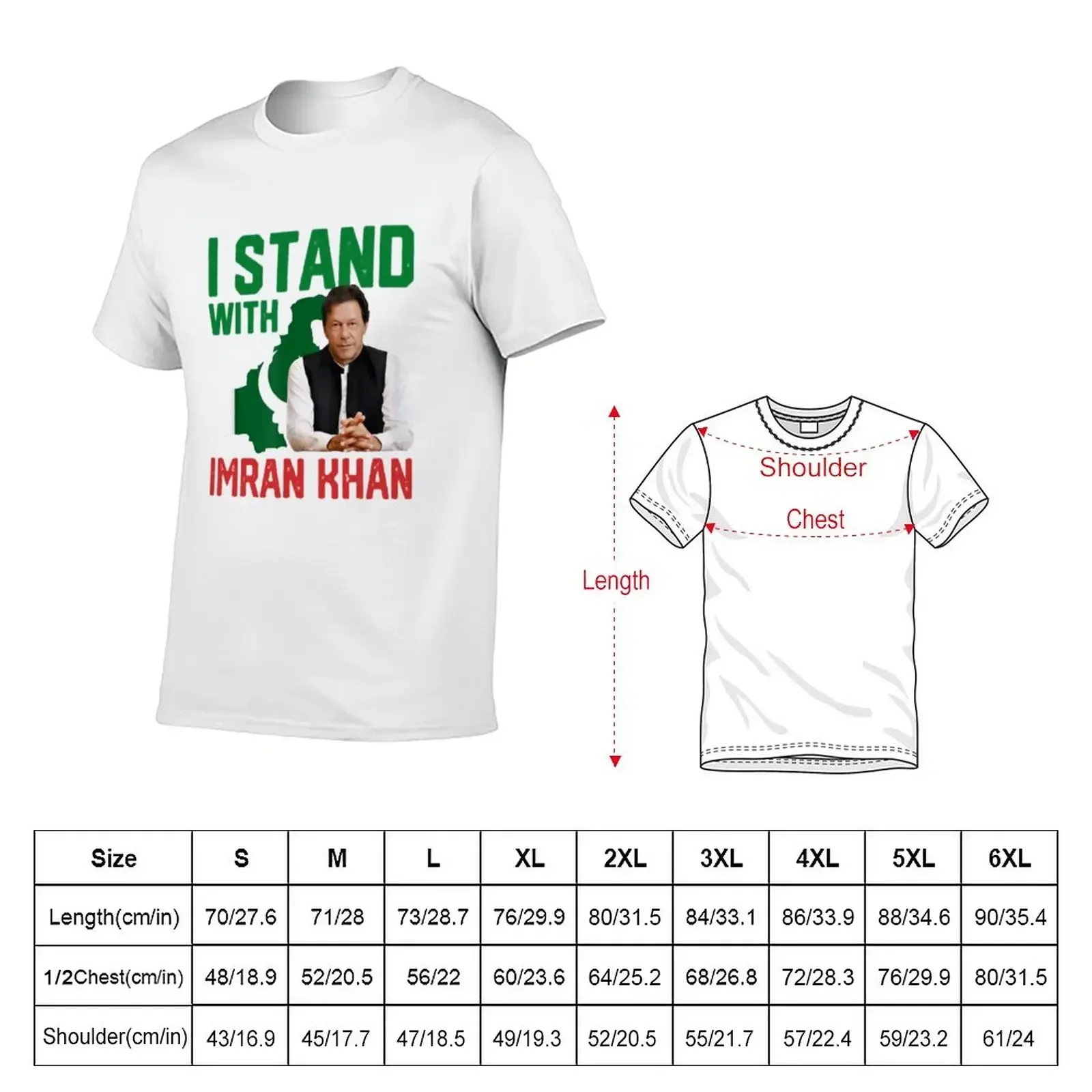 I stand with Imran Khan T-Shirt summer clothes customizeds mens t shirts