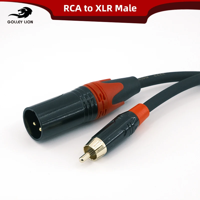 

RCA to XLR Male Cable HiFi Audio Cord for Connecting Home Theater, Subwoofer, Audio Interface to PA System, Powered Speakers